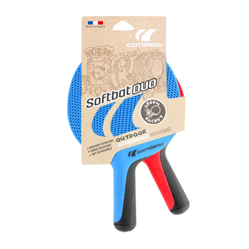 Набір для настільного тенісу Cornilleau SOFTBAT DUO OUTDOOR, червоно-синій