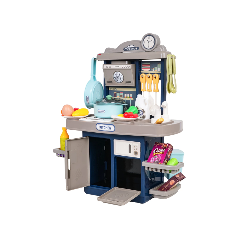 Дитяча кухня з функцією світла, звуку та аксесуарами Ramiz ZDZ.BD8022 38 ел. блакитна