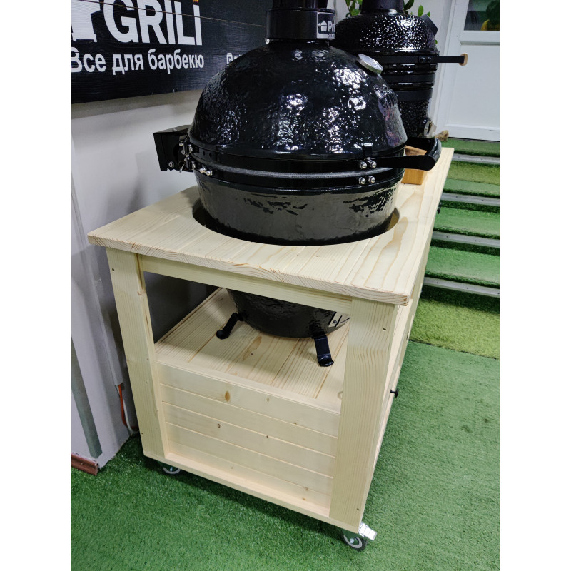 Стіл для гриля Primo, Big Green Egg, Kamado Joe дерев''яний з нішами GRILLI 009694 Код: 009694
