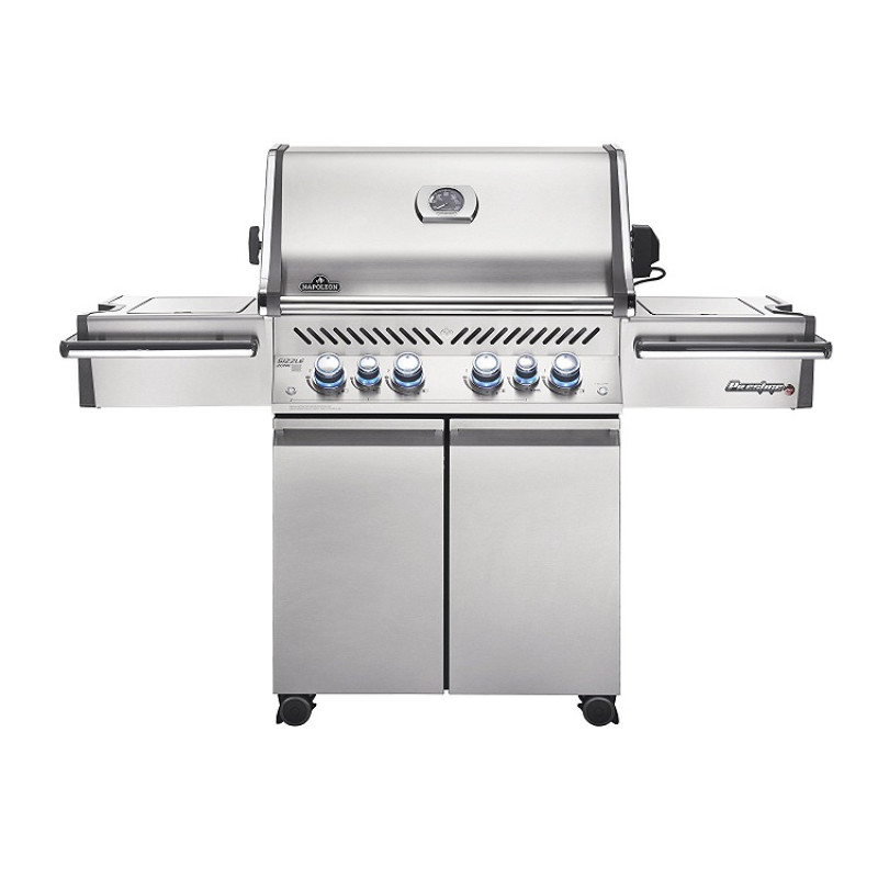 Газовий гриль Napoleon Prestige PRO P-500 з бічним пальником Sizzle Zone і вертілем (69232) нерж сталь PRO500RSIBPSS Код: 004564