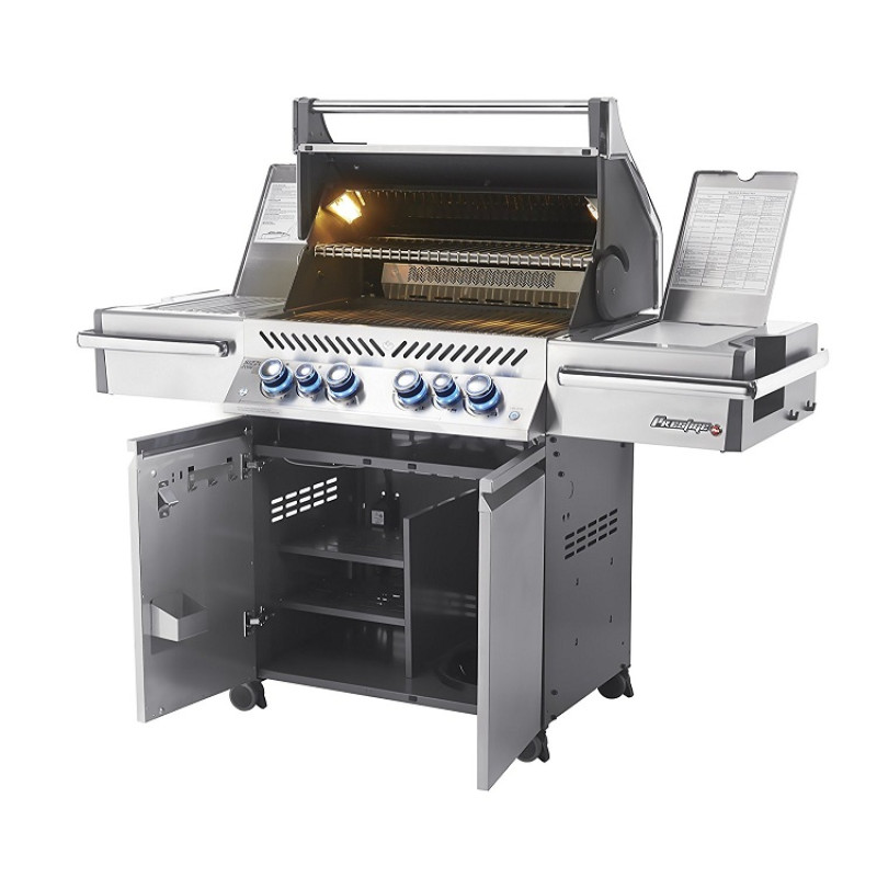 Газовий гриль Napoleon Prestige PRO P-500 з бічним пальником Sizzle Zone і вертілем (69232) нерж сталь PRO500RSIBPSS Код: 004564