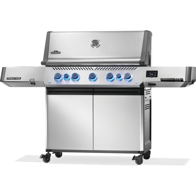 Газовий гриль Napoleon Prestige P 665 Connected з бічною конфоркою Sizzle Zone та вертілем (69632) нерж сталь P665VXRSIBPSS Код: 013840