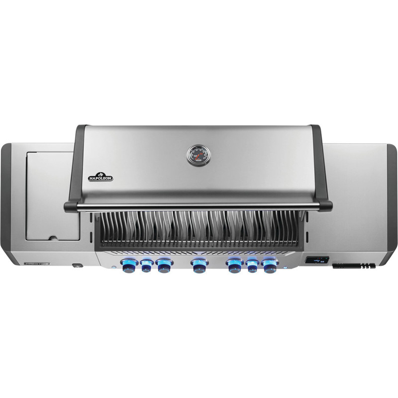 Газовий гриль Napoleon Prestige P 665 Connected з бічною конфоркою Sizzle Zone та вертілем (69632) нерж сталь P665VXRSIBPSS Код: 013840