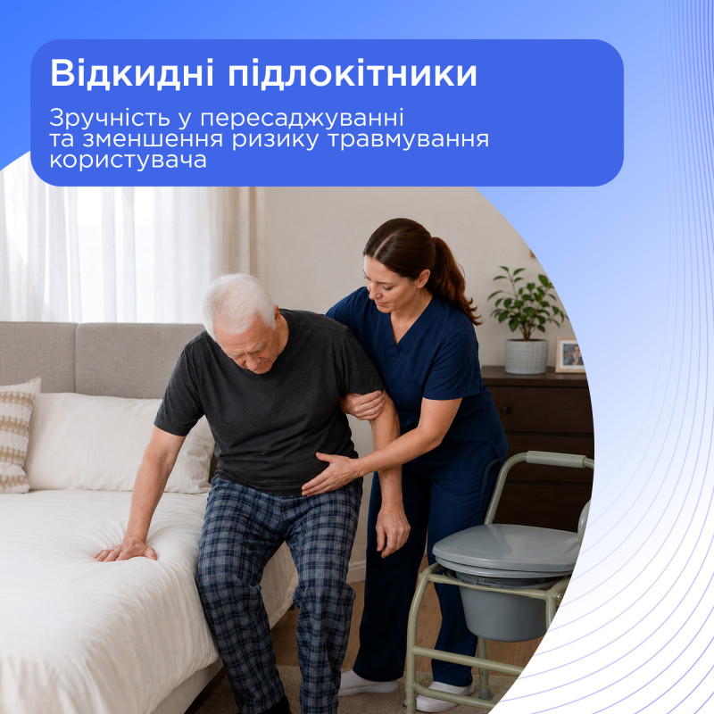 Туалетний стілець з відкидними опорами Doctor Life 10748/Y (10748/Y-2307)