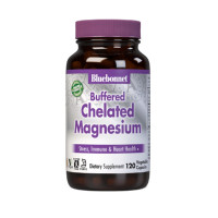 УЦІНКА Хелатний Буферний Магній 200мг, Albion, Bluebonnet Nutrition, 120 вегетаріанських капсул (тріщина на кришці)