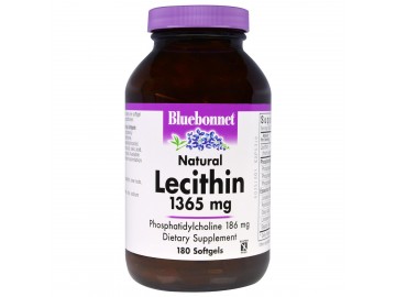 Натуральний Лецитин 1365мг, Bluebonnet Nutrition, 180 желатинових капсул