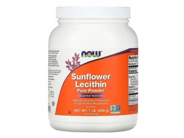 Соняшниковий Лецитин чистий порошок, Sunflower Liquid Lecithin, Now Foods, 454 гр 1 фунт