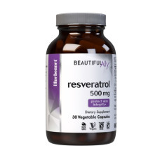 Ресвератрол 500 мг, Beautiful Ally, Bluebonnet Nutrition, Resveratrol 500 Мг, 30 растительных капсул