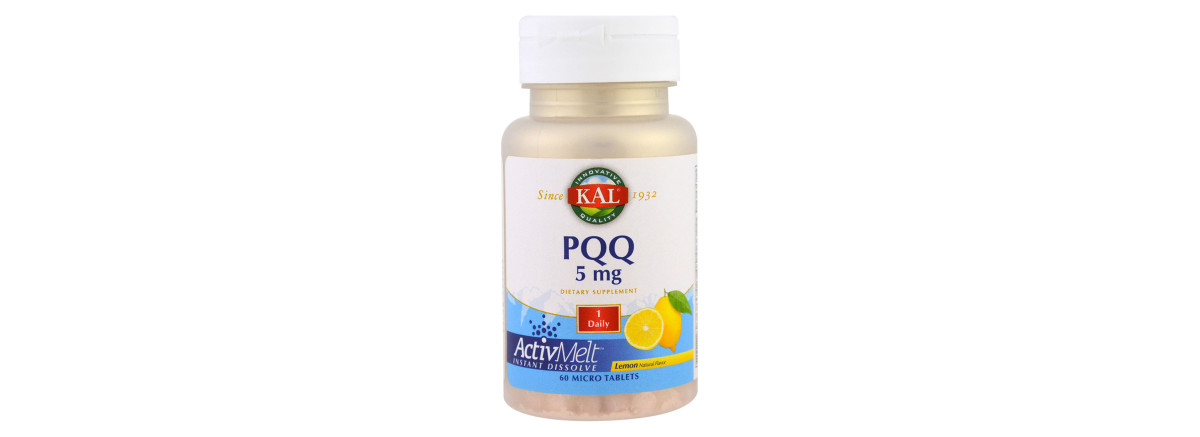 Пирролохинолинхинон PQQ, 5 мг, Вкус Лимона, KAL, 60 мини-таблеток