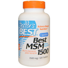 МСМ (метілсульфонілметан) 1500, OptiMSM, Doctor's Best, 120 таблеток