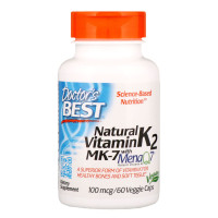 Витамин К2 в форме МК-7, Vitamin K2 as MK-7, Doctor's Best, 100 мкг, 60 капсул