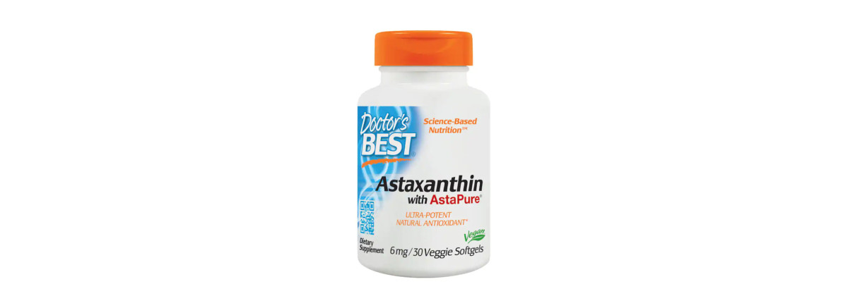 Астаксантин, Astaxanthin AstaPure, Doctor's Best, 6 мг, 30 капсул