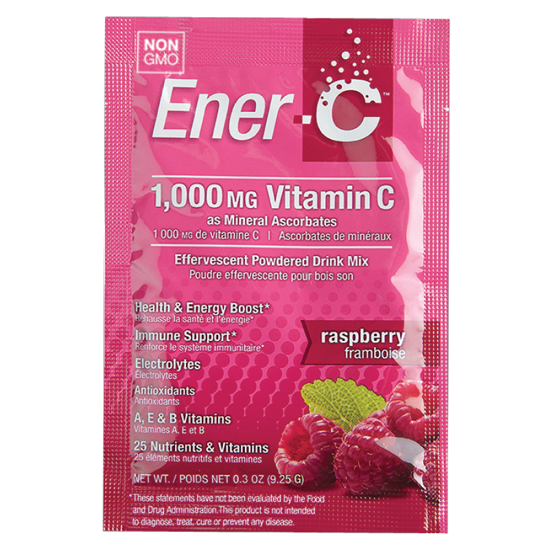 Вітамінний Напій для Підвищення Імунітету, Смак Малини, Vitamin C, Ener-C, 1 пакетик