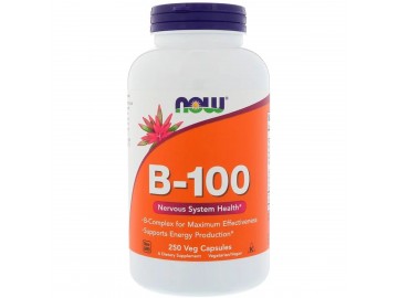 B-Комплекс 100, B-100, Now Foods, 250 вегетаріанських капсул