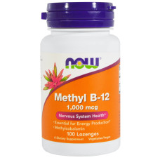 Метилкобаламін (В12) 1000мкг, Now Foods, 100 таблеток для розсмоктування