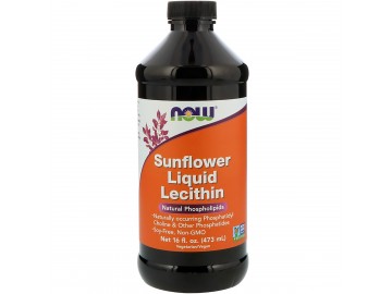 Соняшниковий Лецитин, Sunflower Liquid Lecithin, Now Foods, 473 мл.