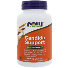 Комплекс для Кишківника, Candida Support, Now Foods, 90 вегетаріанських капсул