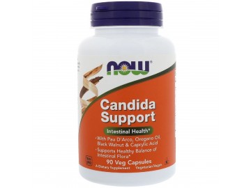 Комплекс для Кишківника, Candida Support, Now Foods, 90 вегетаріанських капсул