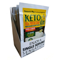 Насыщенный Протеиновый Коктейль, Ванильный Вкус, Keto Slim, Natures Plus, 264 грамма