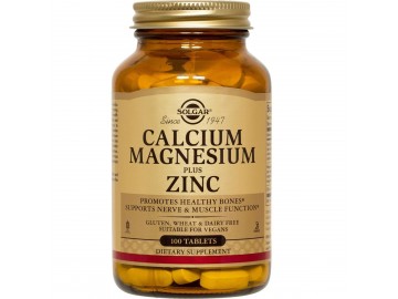 Кальцій Магній і Цинк, Calcium Magnesium Plus Zinc. Solgar, 100 таблеток