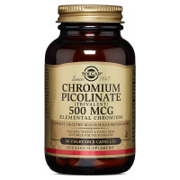 Хром Пиколинат, Chromium Picolinate, Solgar, 500 мкг, 60 капсул