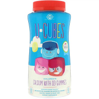 Кальций с D3 для детей, U-Cubes, Детский кальций с D3, Solgar, 120 жевательных конфет