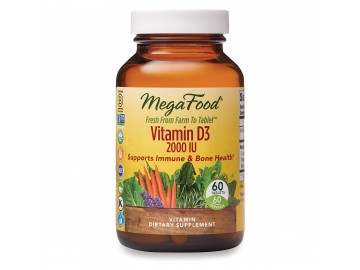 Вітамін D3 2000 IU, Vitamin D3, MegaFood, 60 таблеток