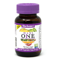 Мультивитамины с железом, MAXI ONE With Iron, Bluebonnet Nutrition, 30 вегетарианских капсул