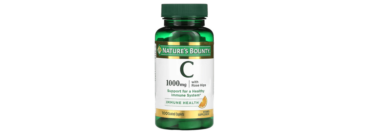 Вітамін С з шипшиною, 1000 мг, Vitamin C with Rose Hips, Nature's Bounty, 100 каплет