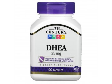 Дегідроепіандростерон, 25 мг, DHEA, 21st Century, 90 капсул