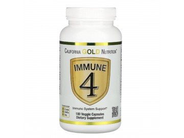 Засіб для зміцнення імунітету, Immune4, California Gold Nutrition, 180 вегетаріанських капсул