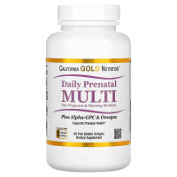 Мультивітаміни для вагітних, Prenatal MultiVitamin, California Gold Nutrition, 60 желатинових капсул