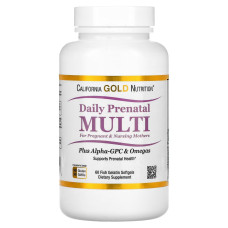 Мультивитамины для беременных, Prenatal MultiVitamin, California Gold Nutrition, 60 желатиновых капсул