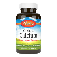 Кальций Хелатный, 500 мкг, Chelated Calcium, Carlson, 60 таблеток