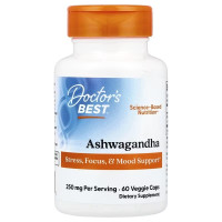 Ашваганда, Ashwagandha, Doctor's Best, 60 вегетаріанських капсул