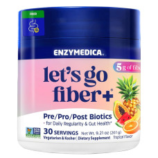 Пробіотичні волокна, смак тропічних фруктів, Probiotic Drink Lets Go Fiber, Enzymedica, 261 гр