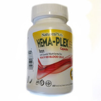 УЦІНКА Комплекс для Підтримки Оптимального Здоров'я Крові, Hema-Plex, Natures Plus, 60 вегетаріанських капсул швидкої дії (вм'ятини)