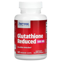 Глутатион восстановлен, 500 мг, Glutathione Reduced, Jarrow Formulas, 60 вегетарианских капсул