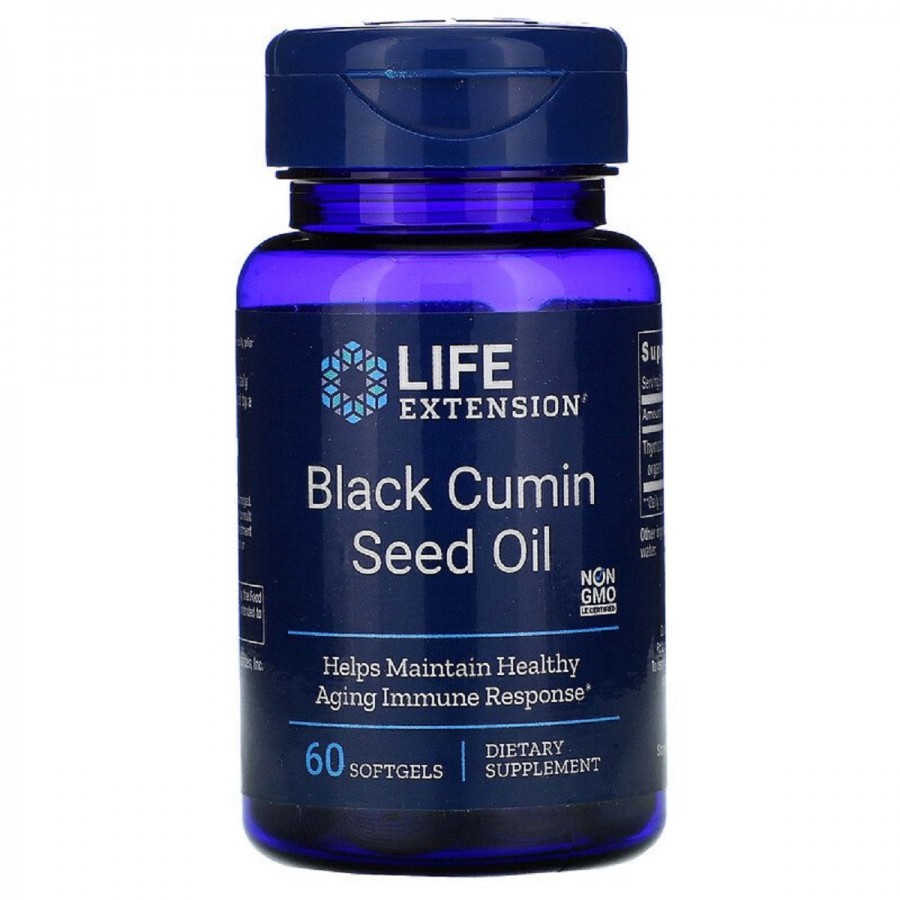 Масло насіння чорного кмину, Black Cumin Seed Oil, Life Extension, 60 капсул