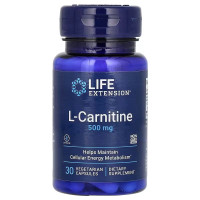L-Карнітин, 500 мг, L-Carnitine, Life Extension, 30 вегетаріанських капсул
