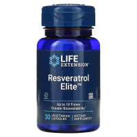 Ресвератрол, Resveratrol Elite, Life Extension, 30 вегетаріанських капсул