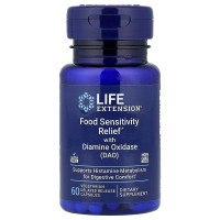 Підтримка травлення з діамінооксидазою, Food Sensitivity Relief with Diamine Oxidase (DAO), Life Extension, 60 вегетаріанських капсул
