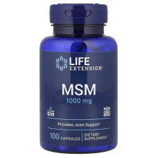 МСМ, Метилсульфонілметан, MSM, Life Extension, 100 капсул