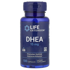 Дегідроепіандростерон, 15 мг, DHEA, Life Extension, 100 капсул