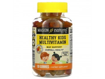 Мультивітаміни для Дітей, смак ананаса, апельсина і полуниці, Kids Multivitamin, Mason Natural, 100 жувальних цукерок