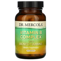 Комплекс Витаминов B с бенфотиамином, Vitamin B Complex with Benfotiamine, Dr. Mercola, 60 капсул