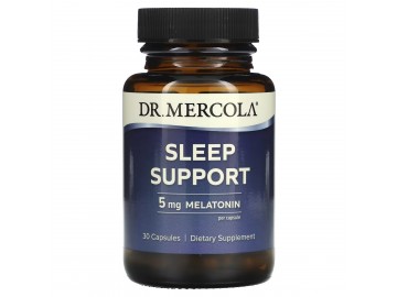 Підтримка сну з Мелатоніном, 5 мг, Sleep Support, Dr. Mercola, 30 капсул