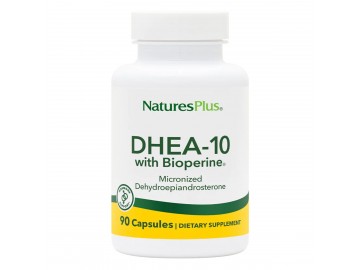 Дегідроепіандростерон з біоперином, 10 мг, DHEA-10 With Bioperine, Natures Plus, 90 Вегетаріанських Капсул