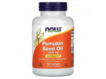 Олія насіння гарбуза, 1000 мг, Pumpkin Seed Oil, Now Foods, 100 гелевих капсул