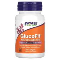 Глюкофіт, контроль цукру, GlucoFit, Now Foods, 60 гелевих капсул